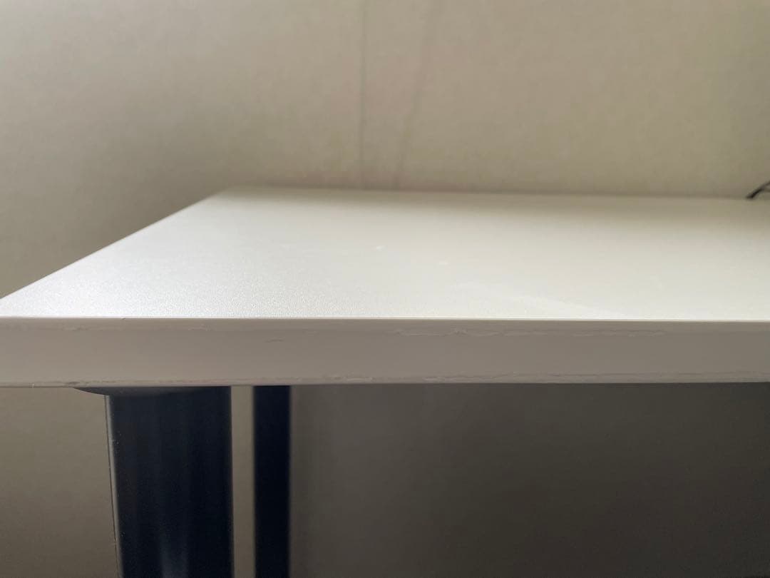 D3デスク 天板Lタイプ 白 アジャスター脚 幅120cm