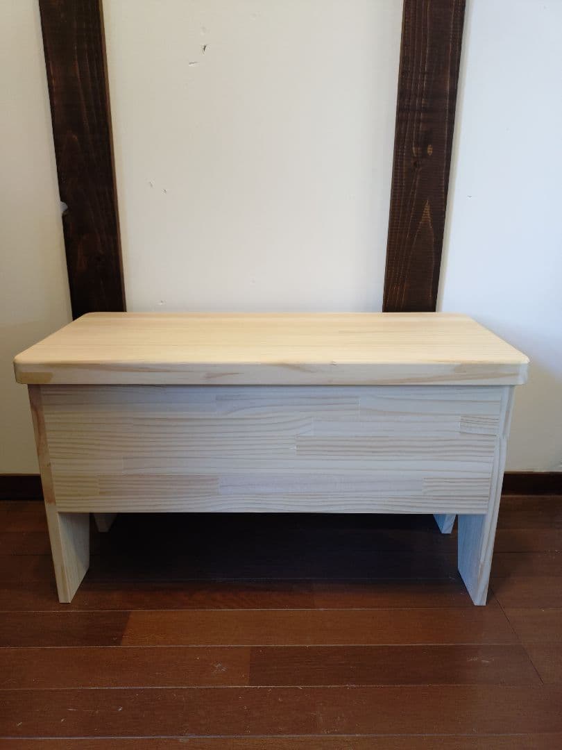 完成現品１点限り 蓋付き収納ベンチ☆たっぷり収納スペース☆