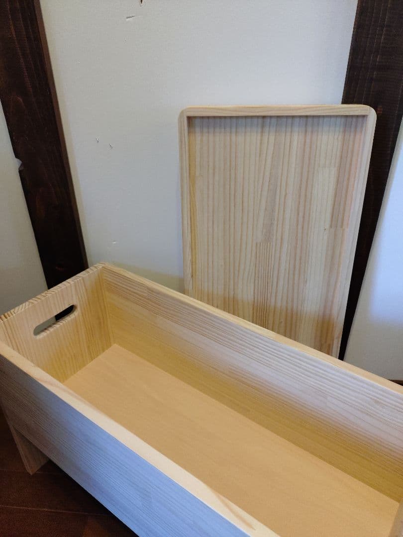 完成現品１点限り 蓋付き収納ベンチ☆たっぷり収納スペース☆