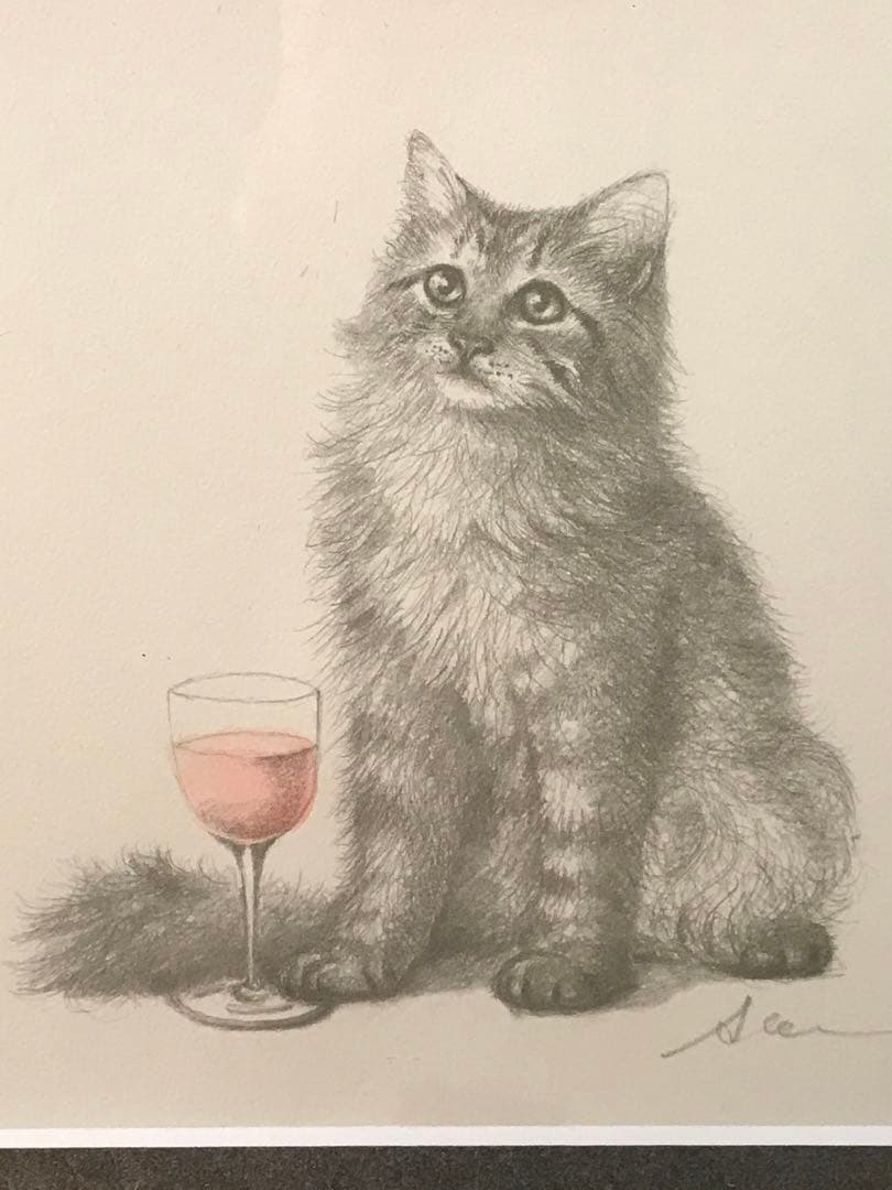 八代亜紀「あなたに乾杯」リトグラフ　直筆サイン・エディション・作品証明シール有り