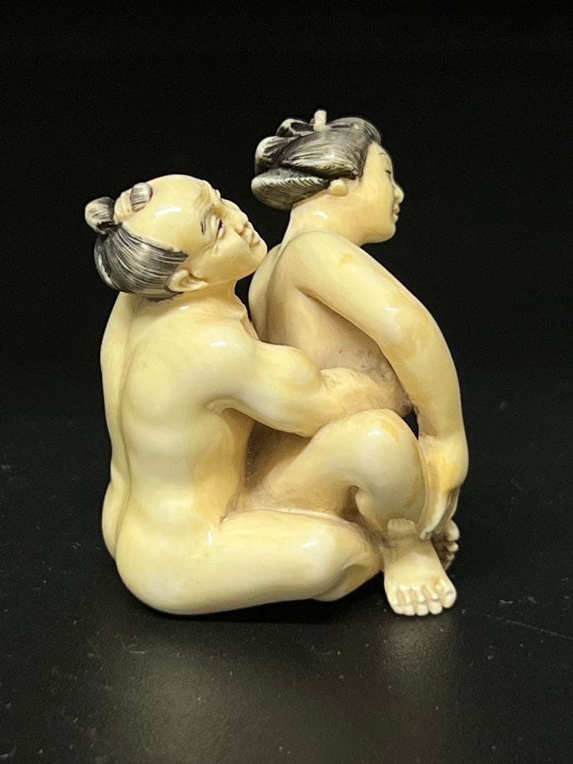 鈴坊 極上『浮世絵春画』 根付 　　（提げ物 /緒締め /重さ：22g