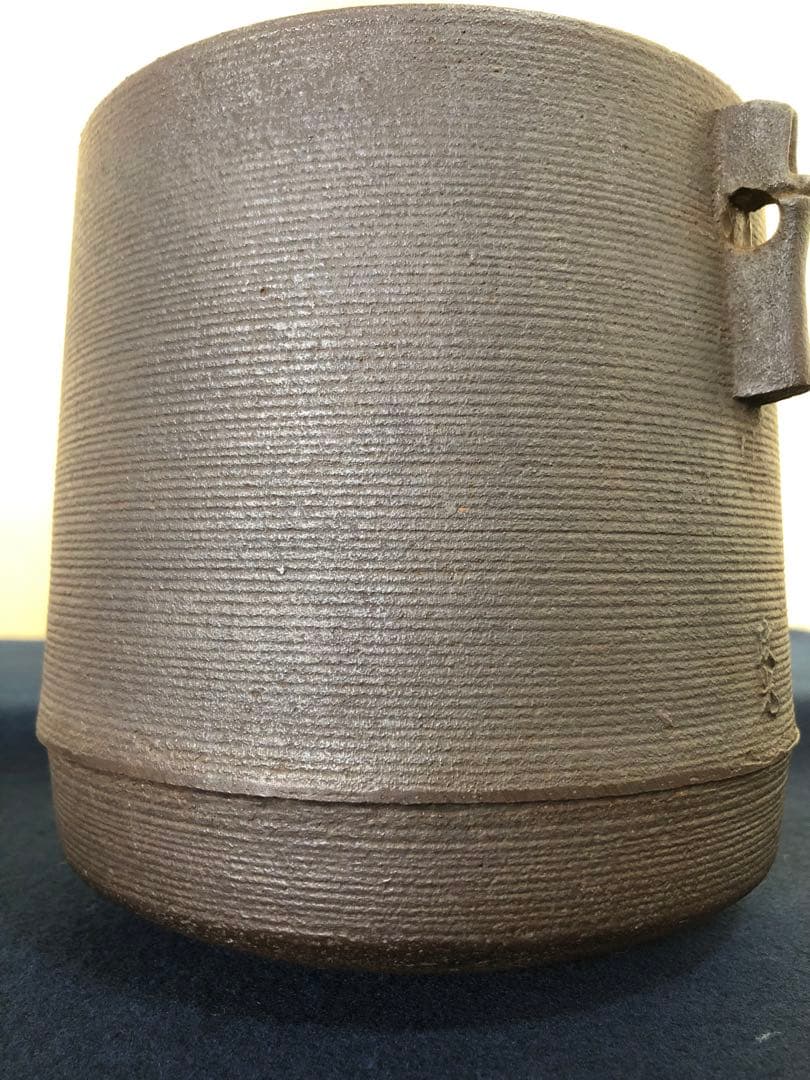 《R》茶道具 糸目筒釜 釜師 菊地政光 共箱　251216お5