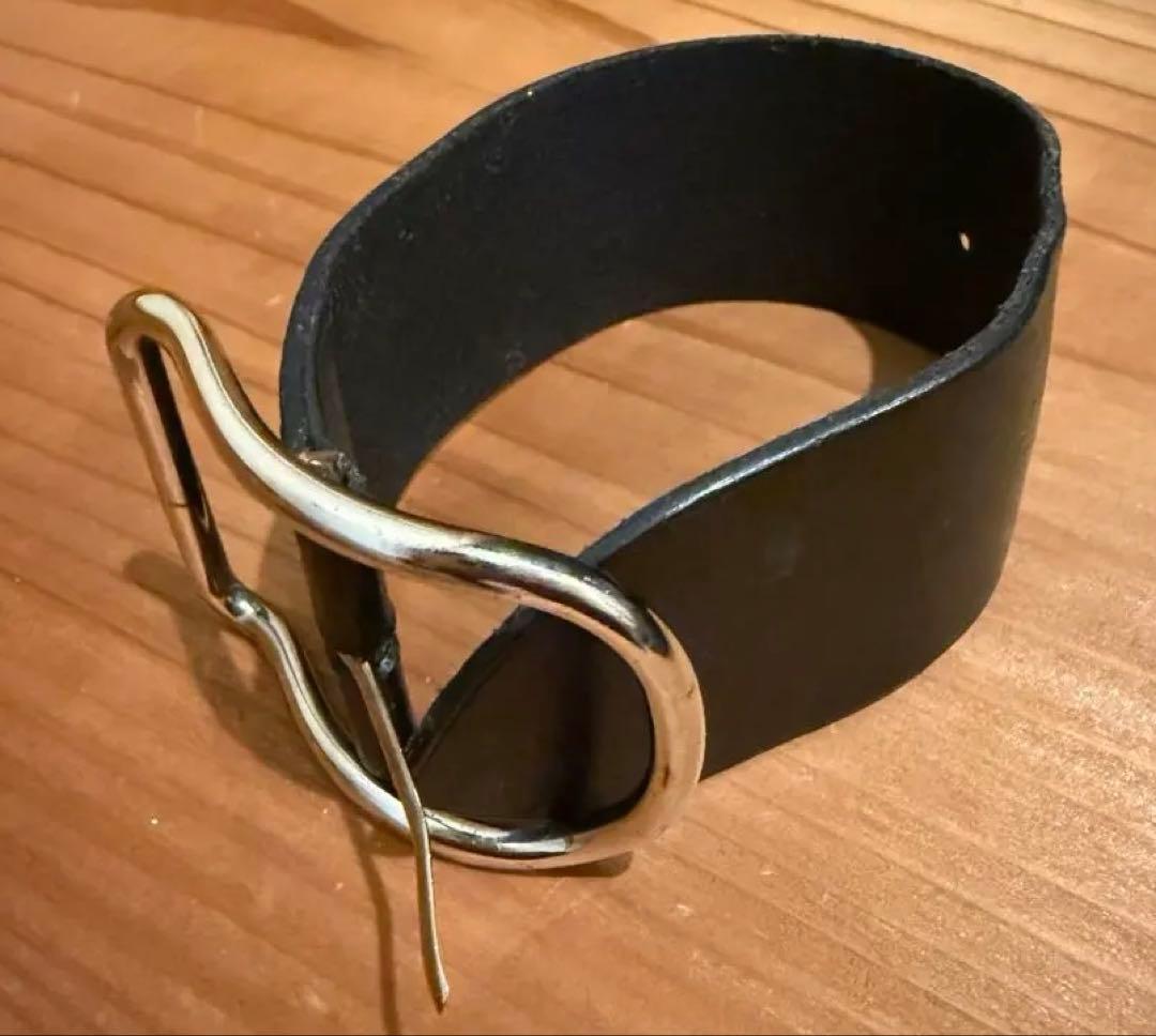 HERMES ブラックレザーブレスレット　おまけ　巾着袋