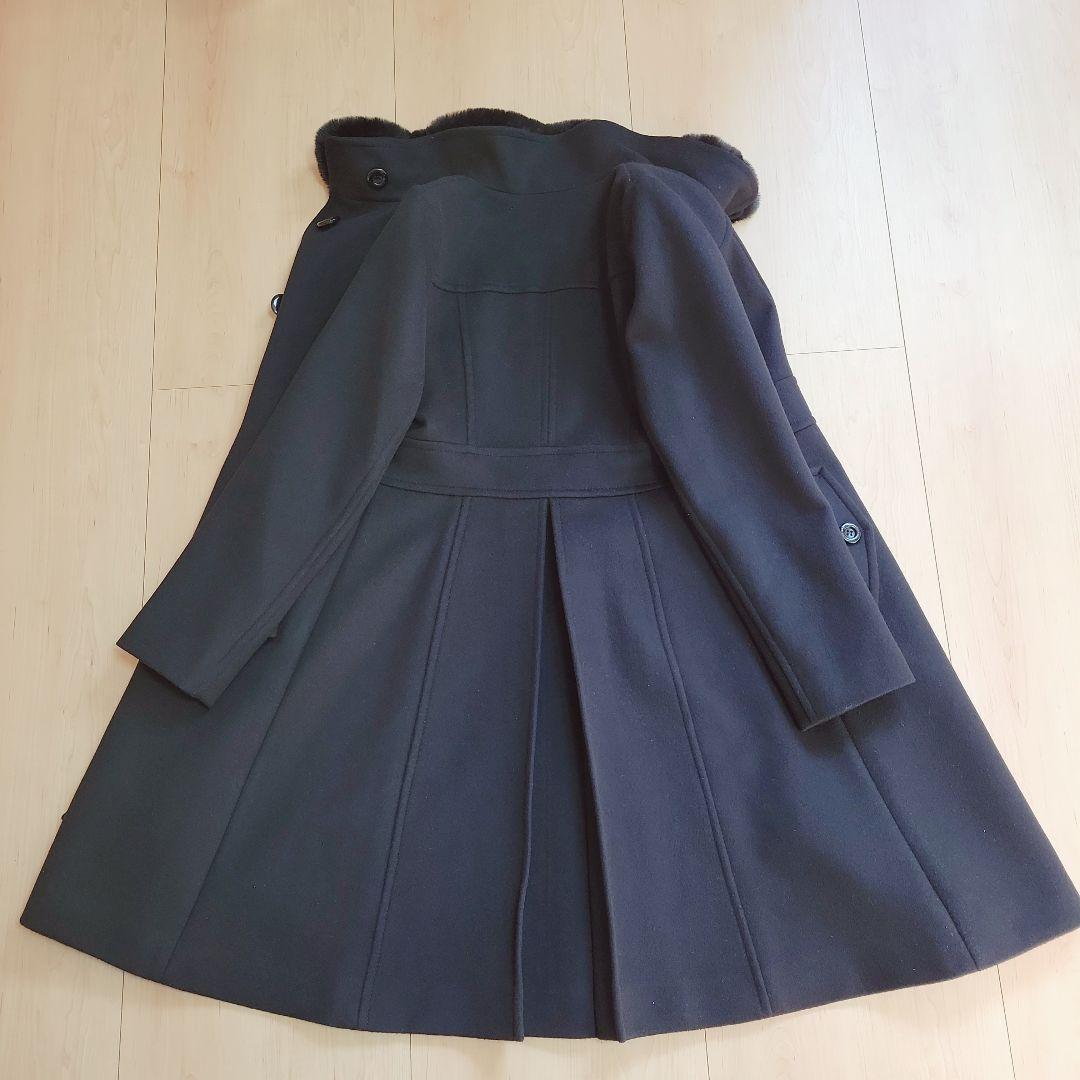 新品BURBERRY BLUE LABEL ファー付きチェスターコート 40
