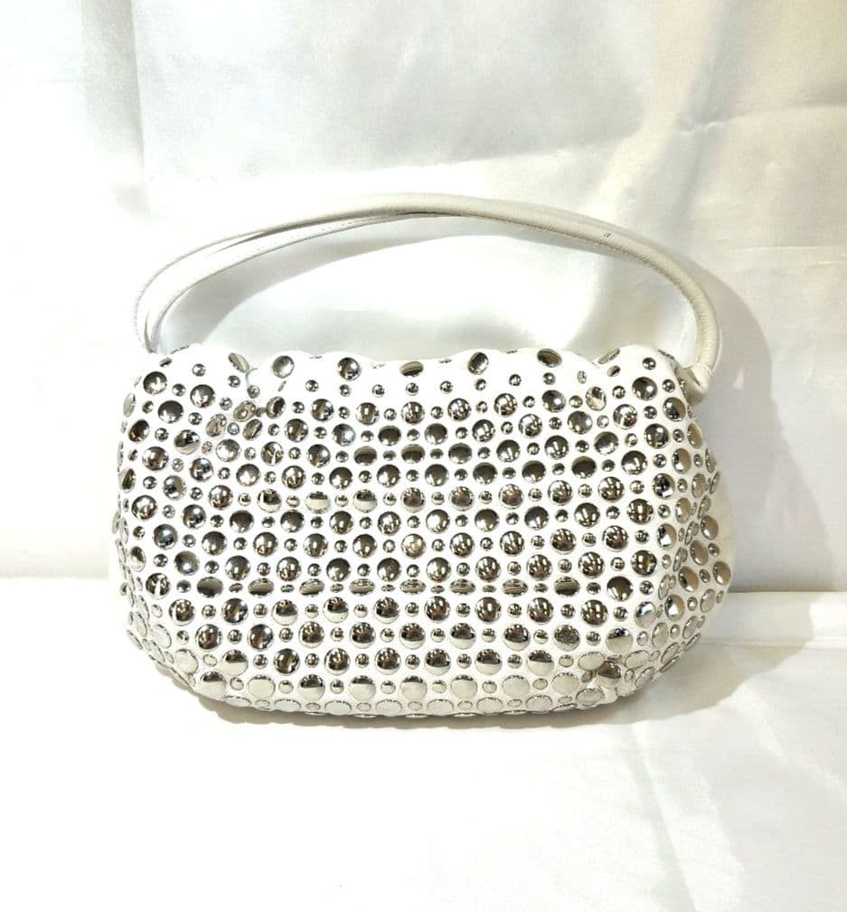 SONIA RYKIEL　ソニアリキエル　ドミノスタッズ　ホワイト　バッグ