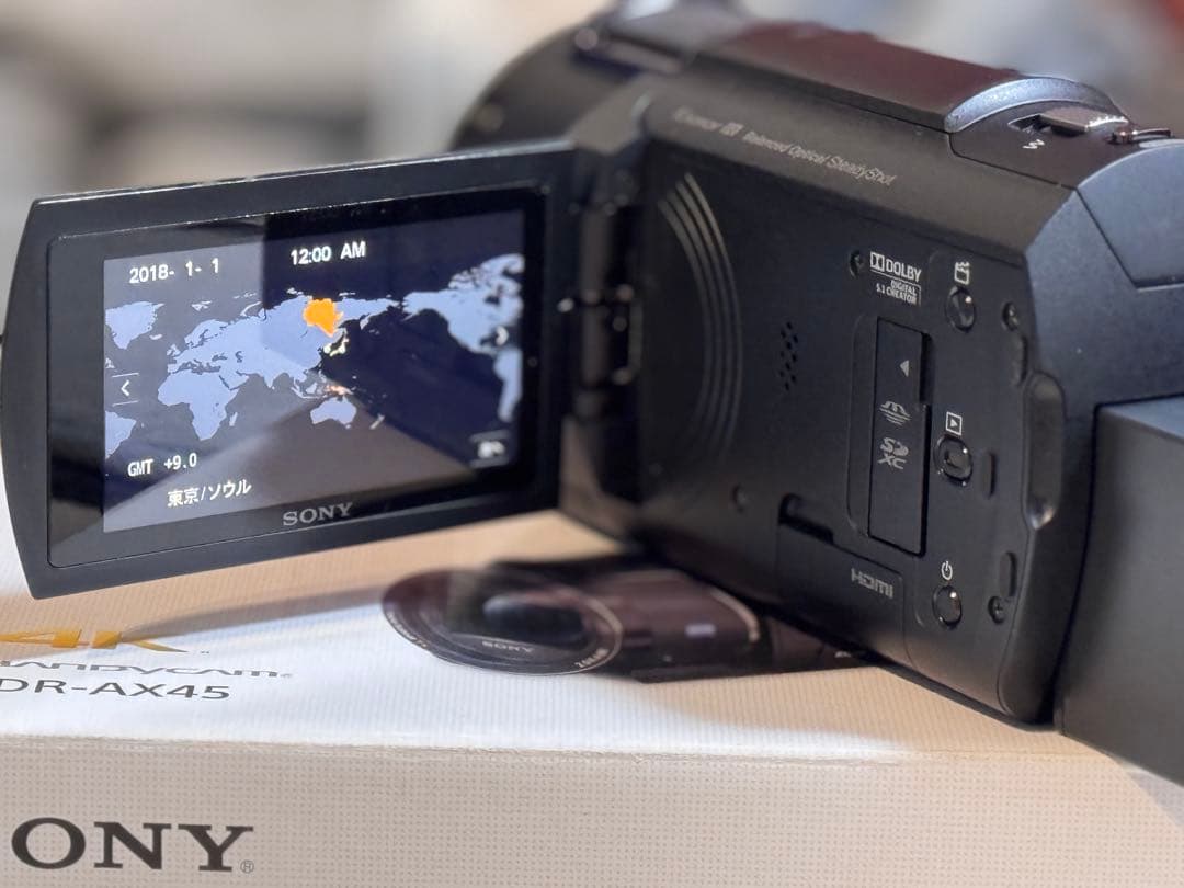 FDR-AX45 4K ビデオカメラ　バッテリー無し　タッチパネル不良