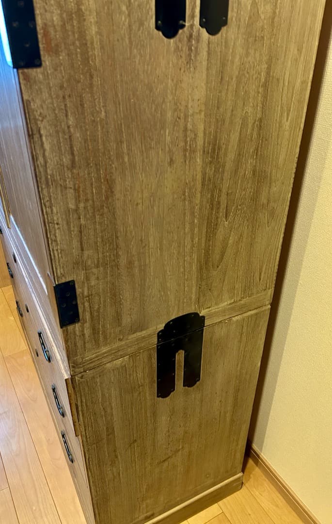 【中古品】桐箪笥　着物収納　時代家具　桐製　アンティーク　昭和レトロ　送料込