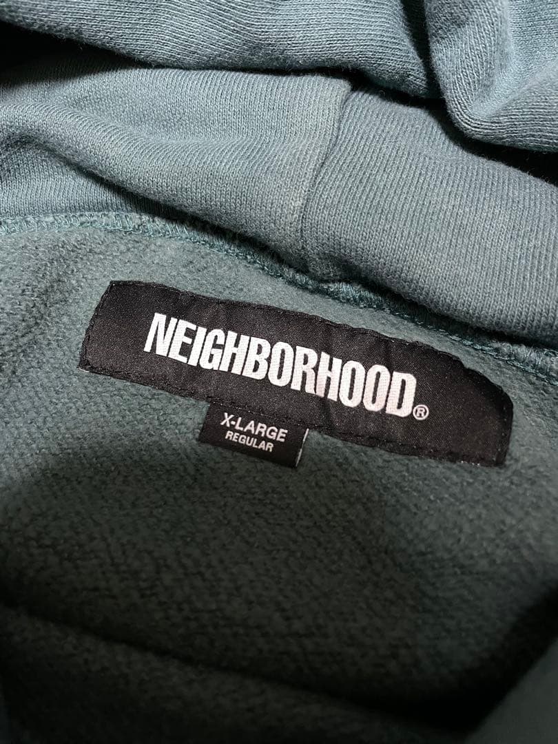 NEIGHBORHOOD フード付きパーカー XL GREEN