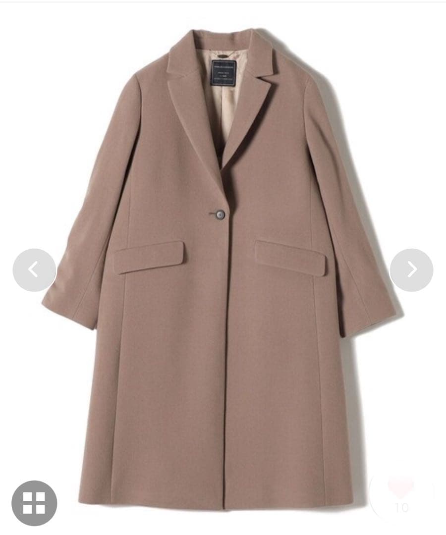 【SHIPS】ブラウン チェスターコート　38 Mサイズ