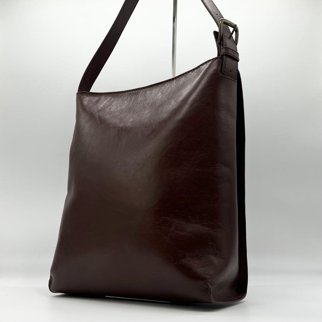 美品✨現行品　マザーハウス　ワンショルダーバッグ　ブライト　レザー　ブラウン