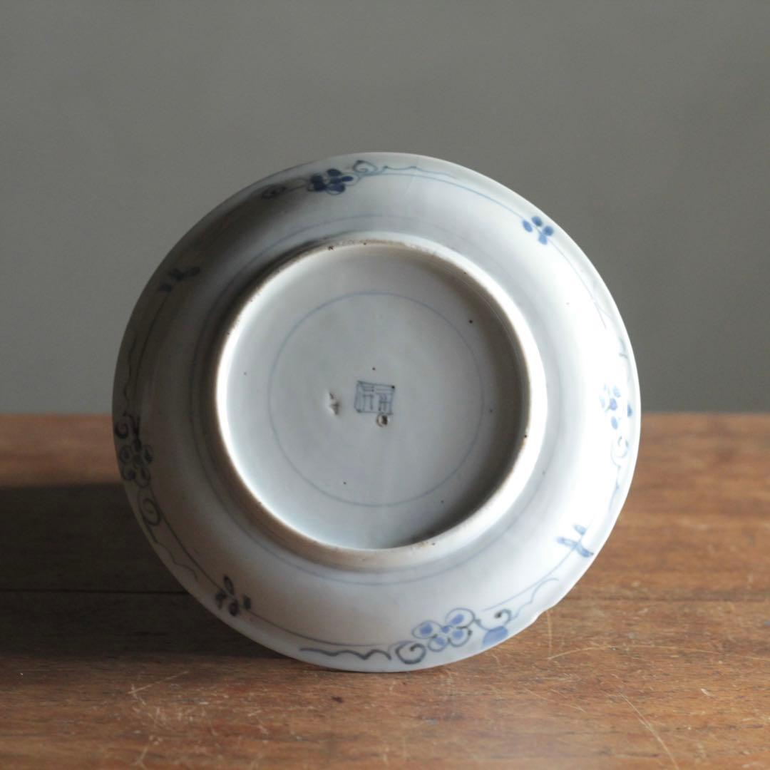染付 捻文 皿 古美術 古道具 アンティーク 江戸時代 古伊万里