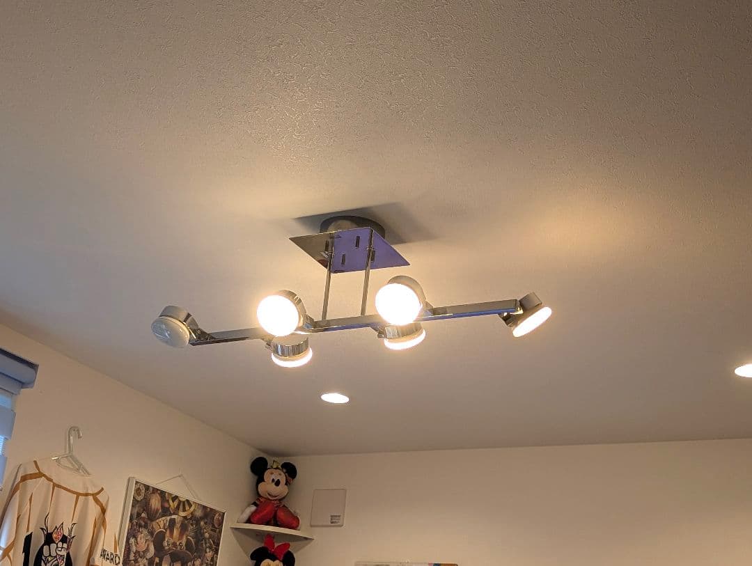 大塚家具　リビング　シャンデリア　スポットライト　６灯　廃盤　ステンレス　居間