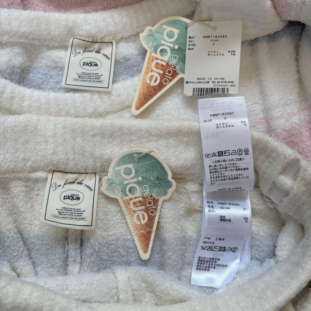 新品　上下セット　gelato pique 半袖　ショートパンツ　ロゴ刺繍