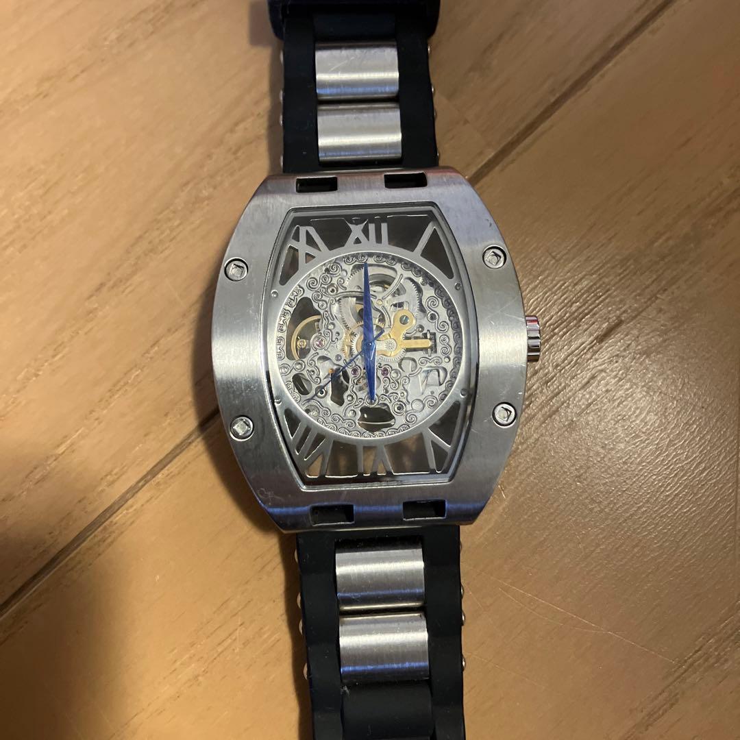 ARCAFUTURA 自動巻き腕時計 スケルトン 22272SKBKRM