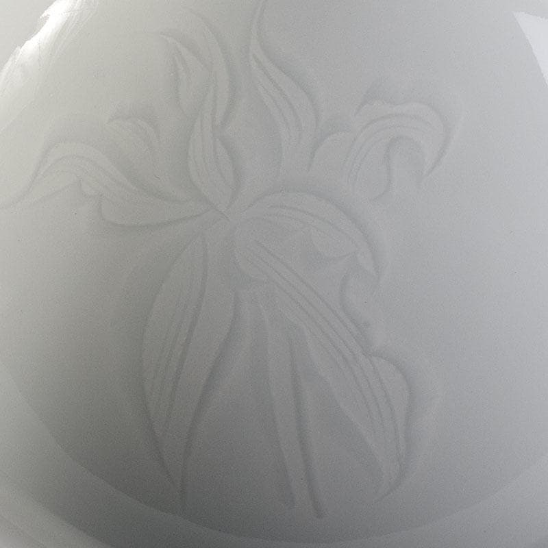 有田焼　二代　奥川忠右ェ衛門作　花文　白磁小鉢揃　5客　共箱　C　6944