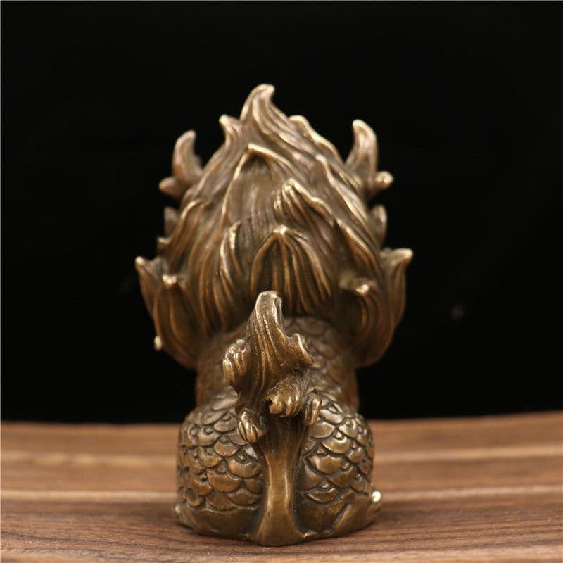 銅製 麒麟 置物 玄関 書道具 文房具 装飾品 工芸品 美術品