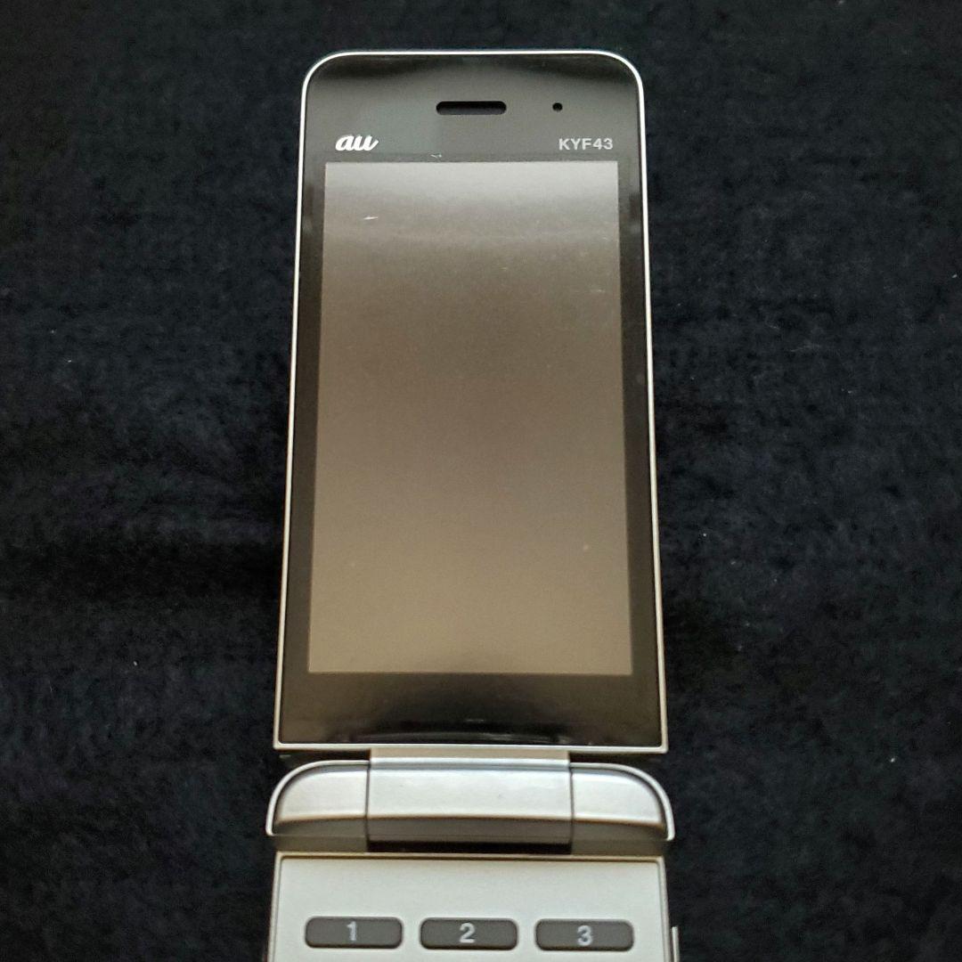 ★美品★匿名配送★｜au かんたんケータイライト KYF43 シャンパンゴールド