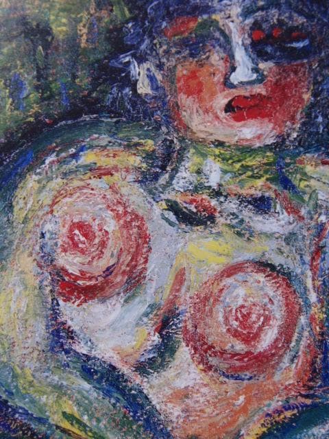 福島恵美子、【憂】、希少な画集より、状態良好、新品高級額装付