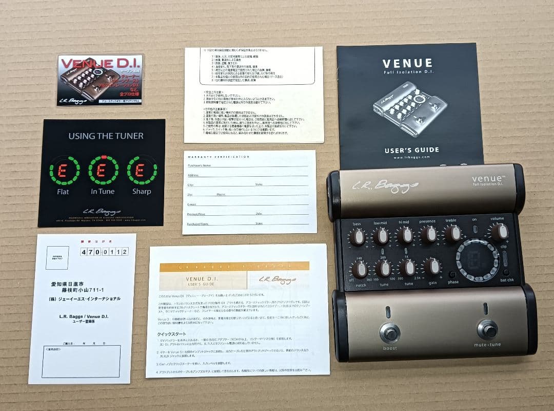 L.R.BAGGS VENUE D.I. アコースティックギター用 プリアンプ