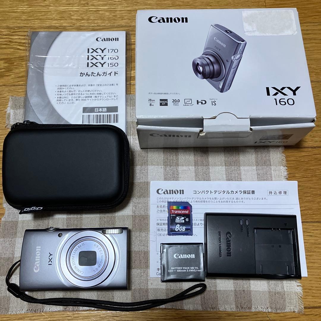 Canon キャノン IXY160 コンデジ　シルバー　PC2196
