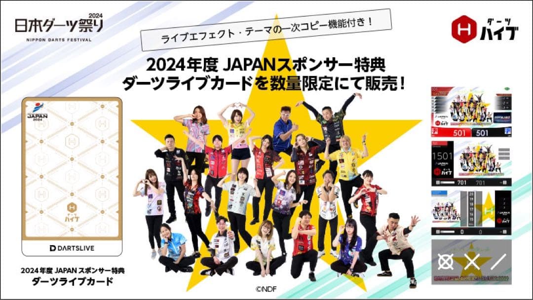 最終値下げ‼️日本ダーツ祭り2024 JAPANスポンサー特典　ダーツライブカード