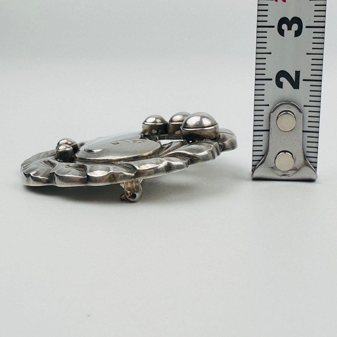 美品　ジョージジェンセン シルバー925 鳥と葉のブローチ　コサージュ　ロゴ