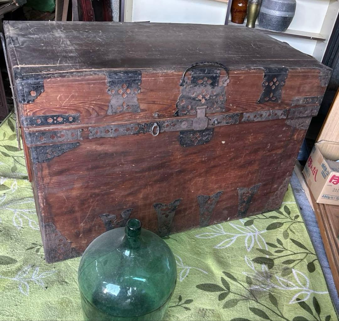時代物　衣装箱　古民具　木箱　李朝風