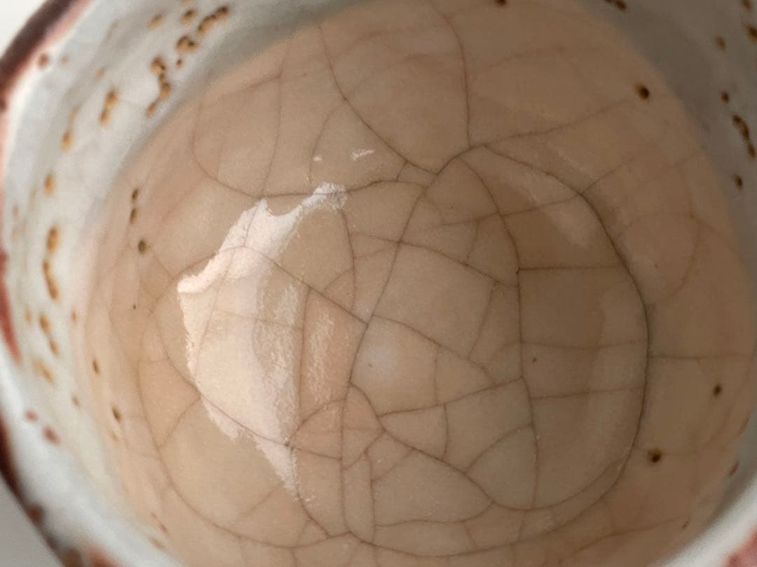 陶芸家　安藤日出武　志野茶碗　茶盌　抹茶碗　共箱　志野　鼠志野　美濃　桃山