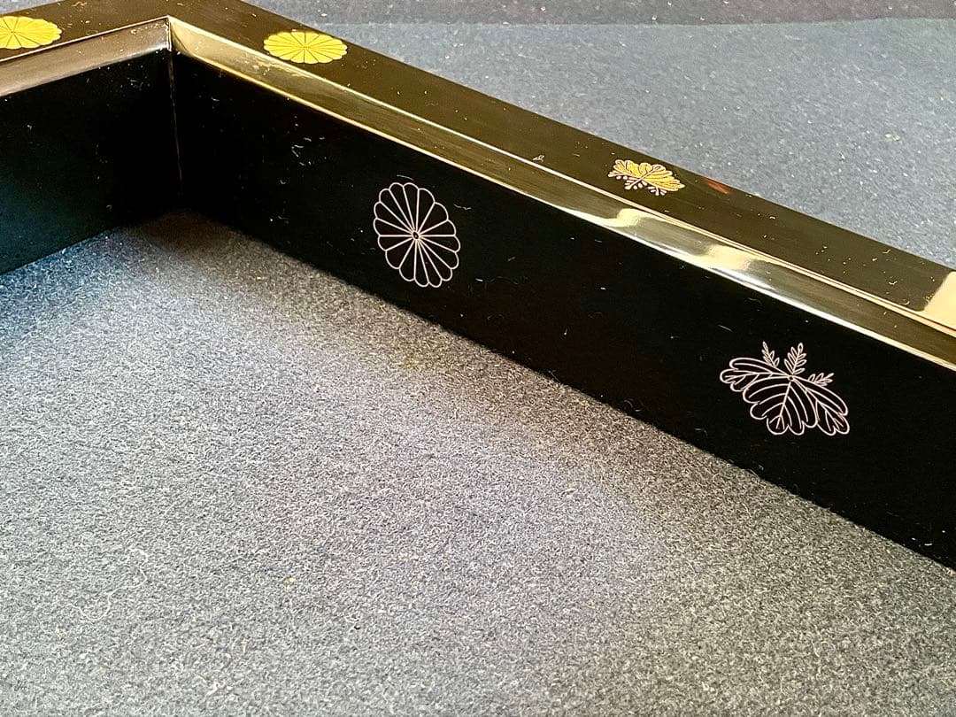 【美品 未使用】「母」 高台寺蒔絵 炉縁 静峰 志芸男 共箱 （20B①）