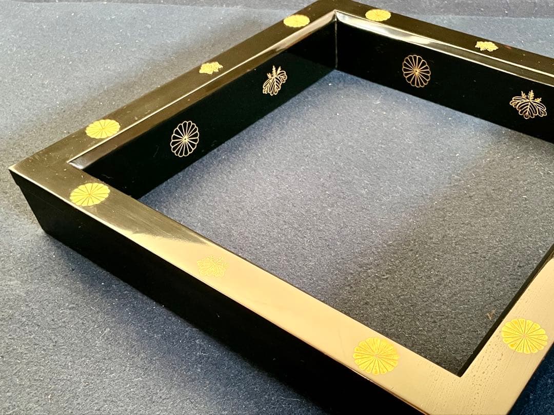 【美品 未使用】「母」 高台寺蒔絵 炉縁 静峰 志芸男 共箱 （20B①）