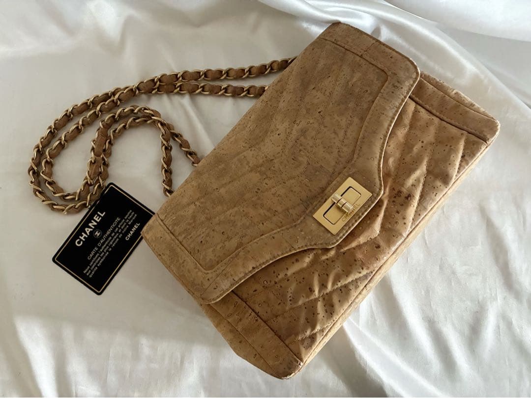 ゆりか様♡CHANEL 2.55 コルクレザー　Vステッチ　チェーンバッグ