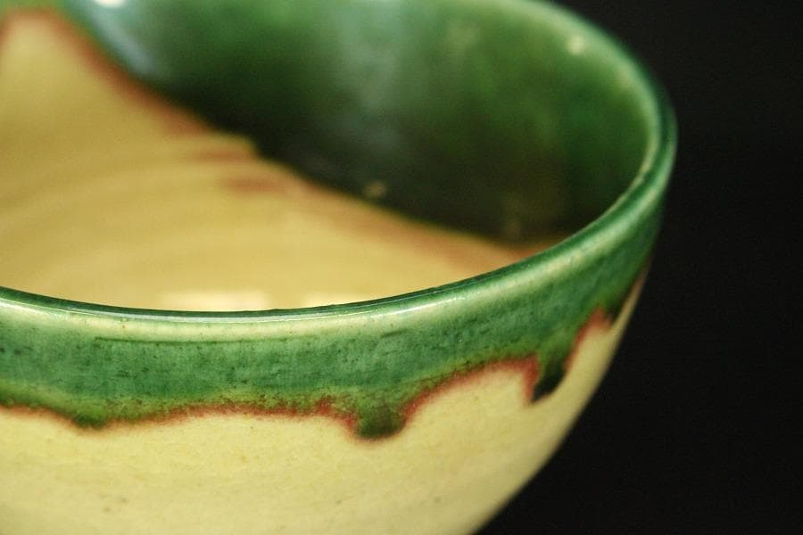 茶道具 織部掛茶碗 魯山人 煎茶 箱入 420