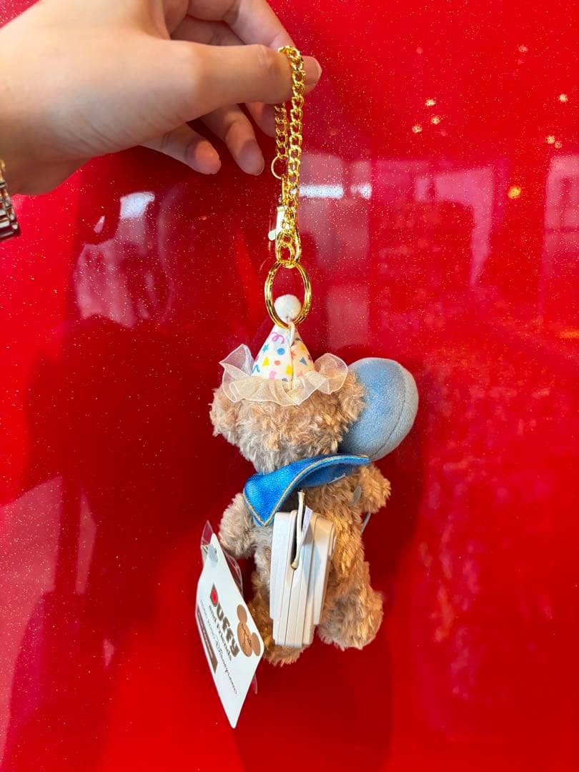 香港　香港ディズニー　ダッフィー　ぬいぐるみ　ストラップ