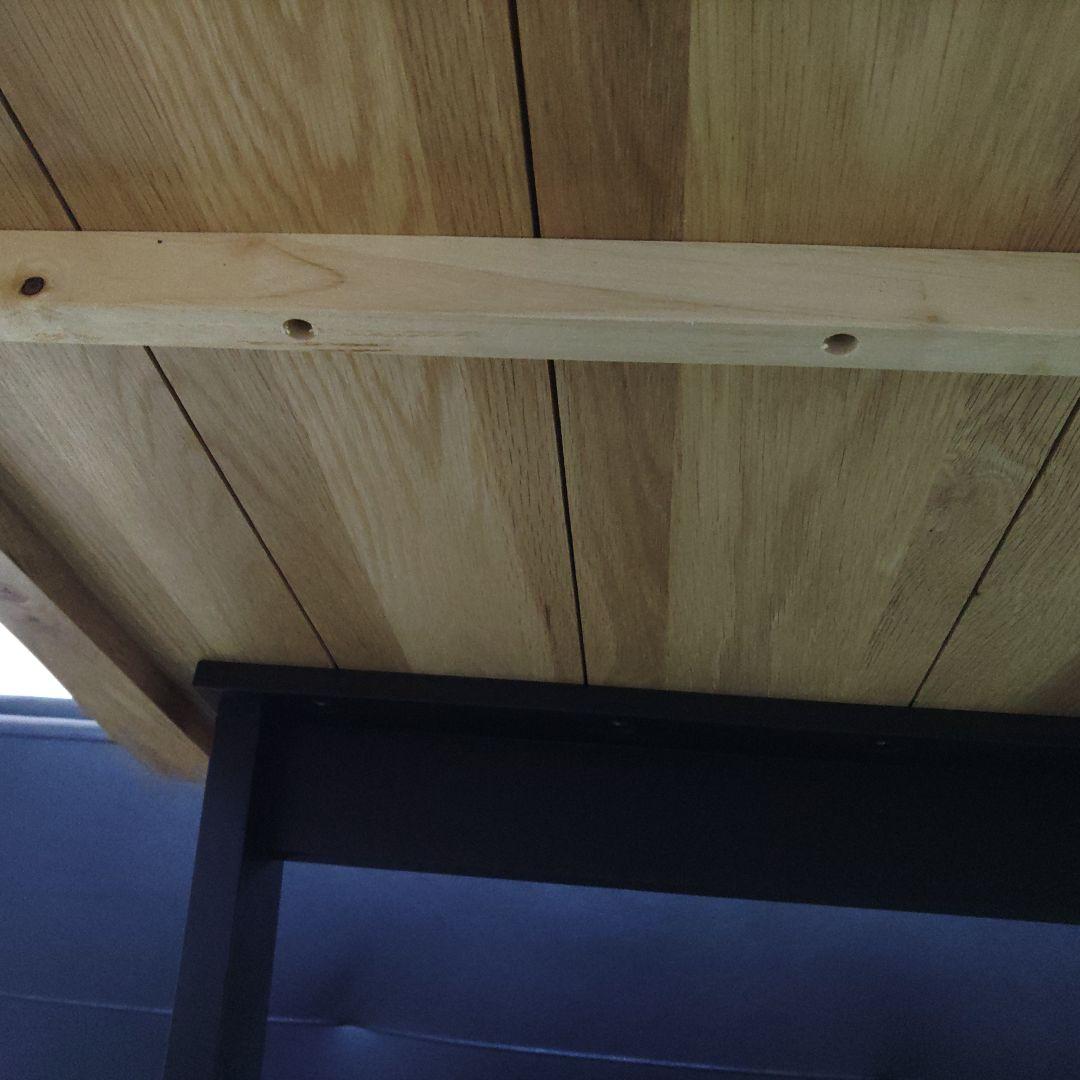 天板4cm 幅160cm ダイニングテーブル 天然木 木目 一枚板風　uk