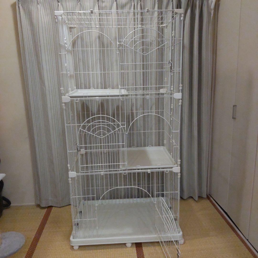 ホワイトキャットケージ 3段構造