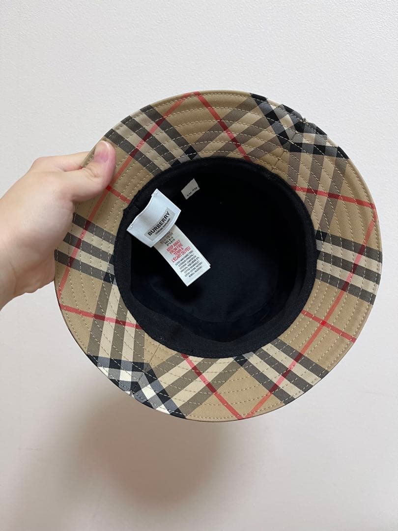BURBERRY チェック柄 バケットハット 6-9M