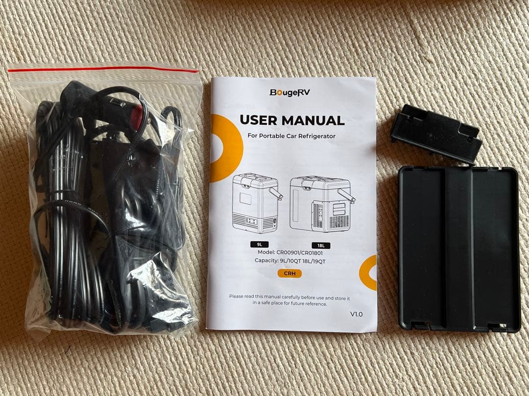BougeRV バッテリー付き ポータブル冷蔵庫 9L 冷凍冷蔵対応