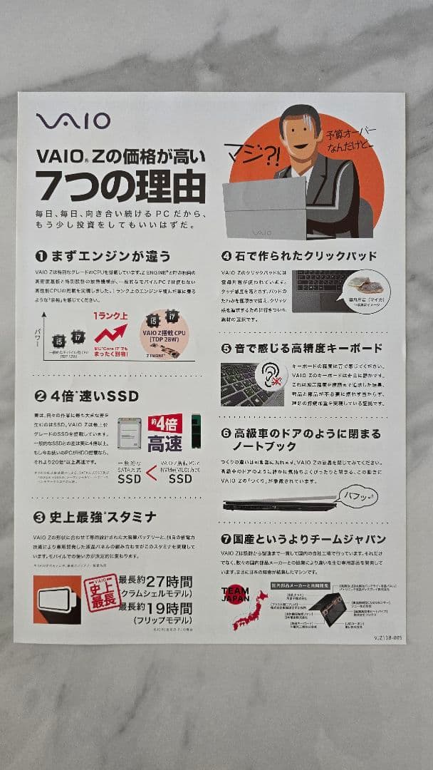 VAIO Z WinPro64メモリ8G SSD256G 美品