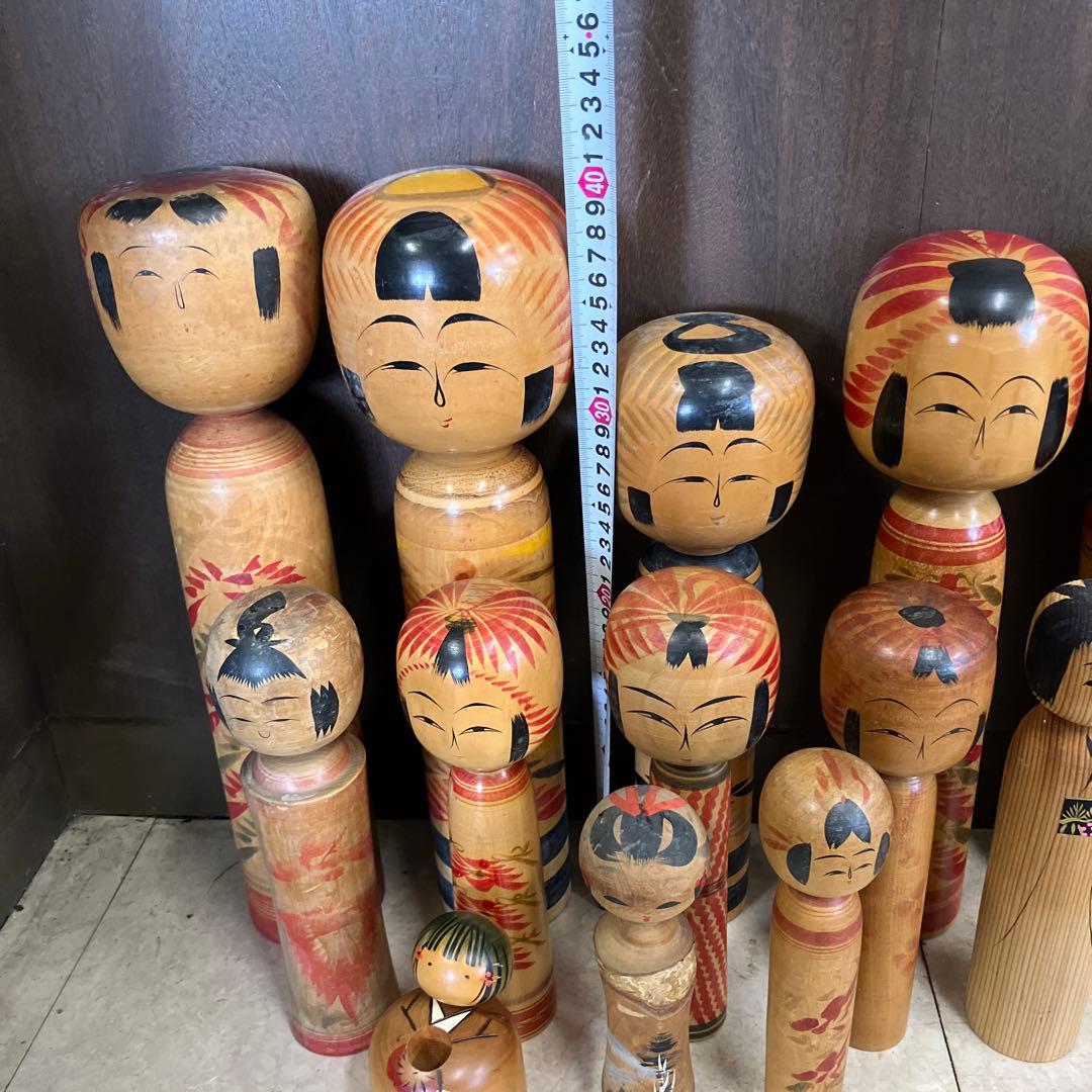 D-3 昭和レトロ 木製 こけし 小芥子 13体セット まとめ売り 日本人形