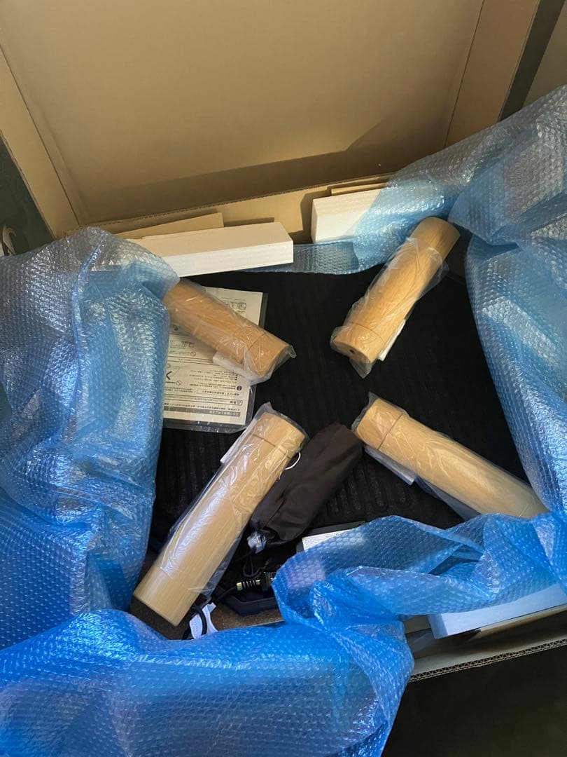 【美品】こ　正方形 フラットヒーター折れ脚こたつ　フラットモリス75x75cm