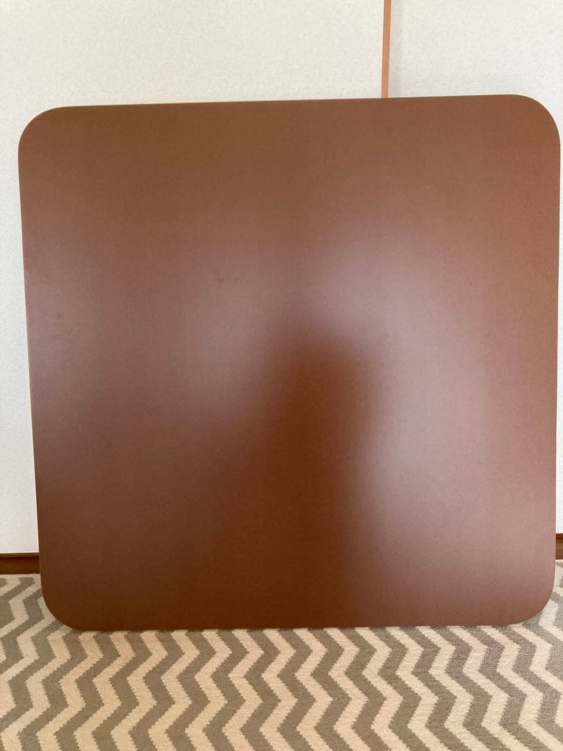 【美品】こ　正方形 フラットヒーター折れ脚こたつ　フラットモリス75x75cm