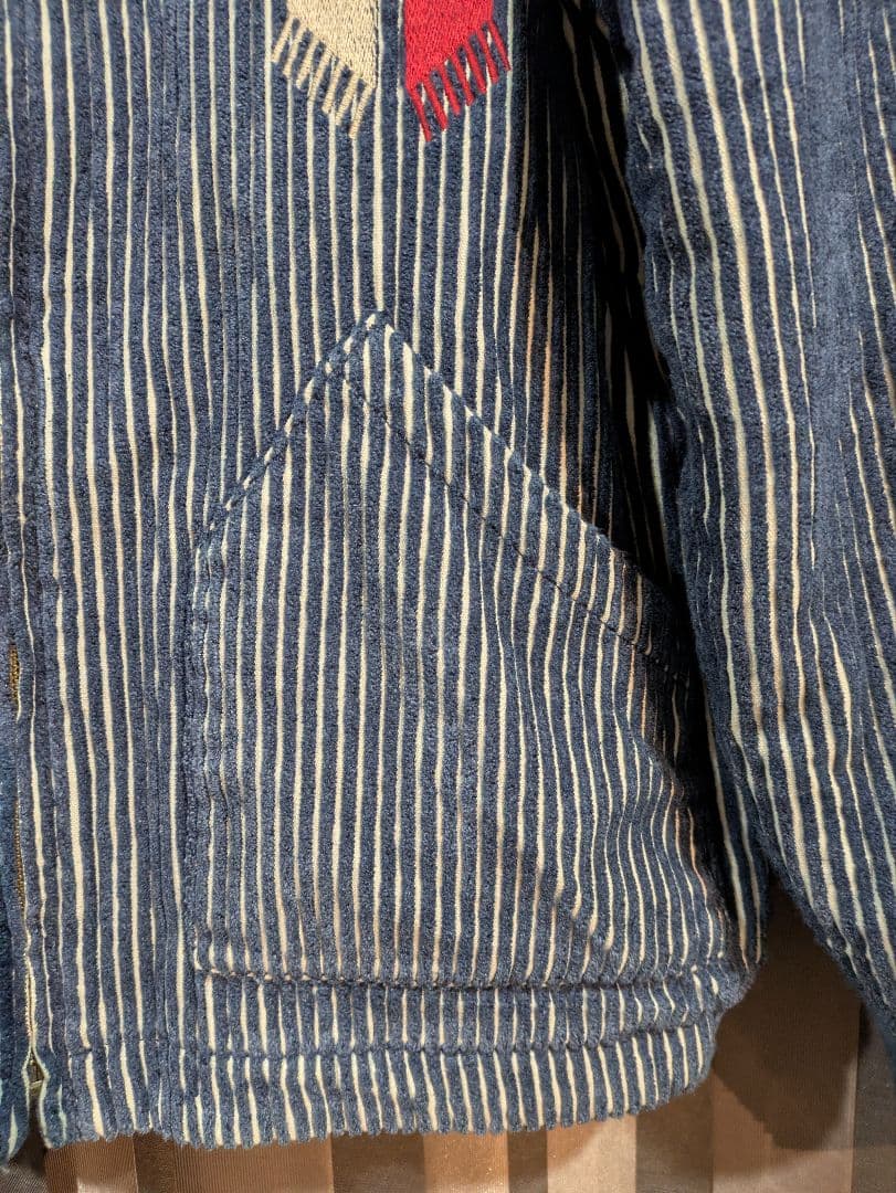 HOUSTON ヒューストン インディゴ コーデュロイジャケット サイズL