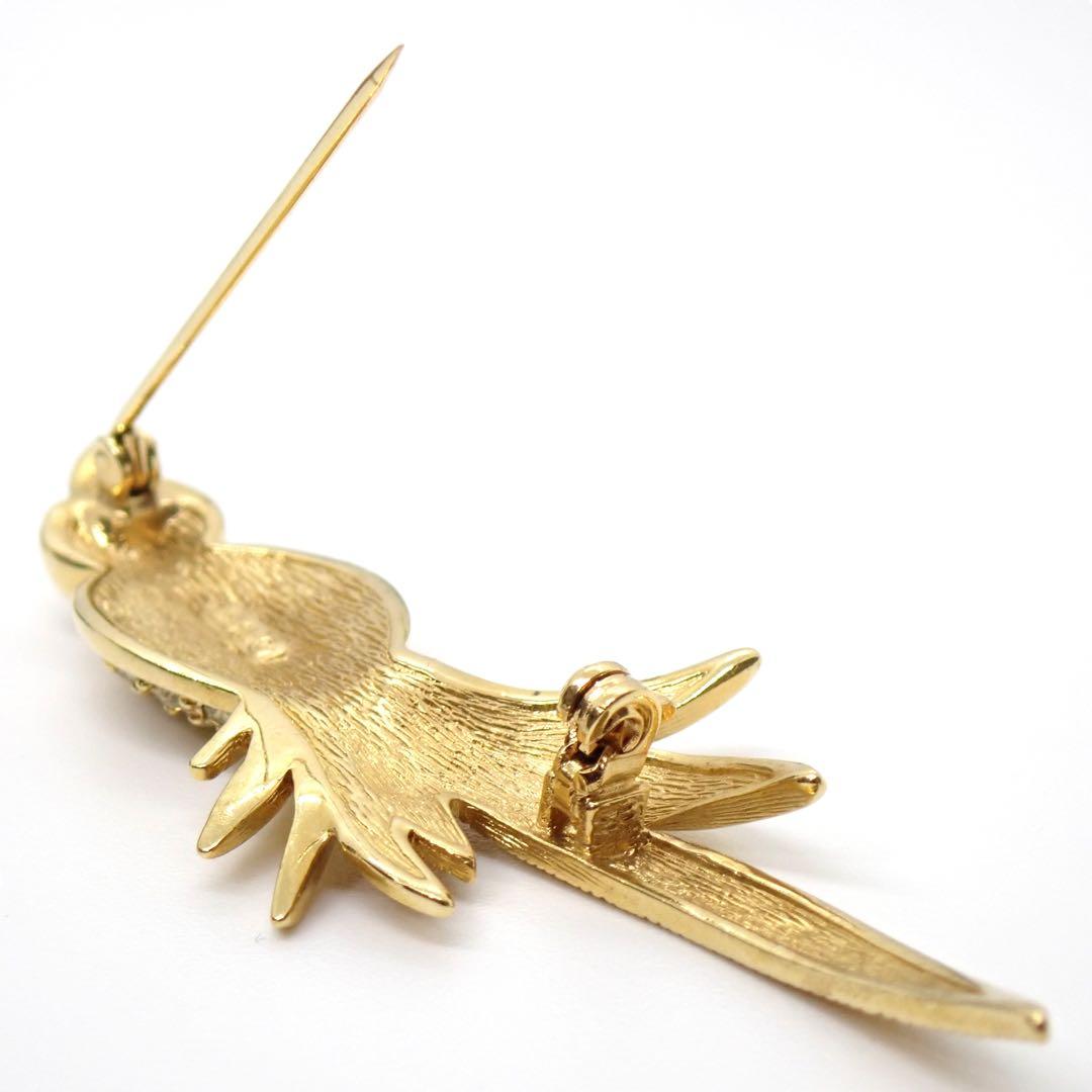 希少✨ Dior ブローチ ストーン 鳥 バード 動物 アニマル