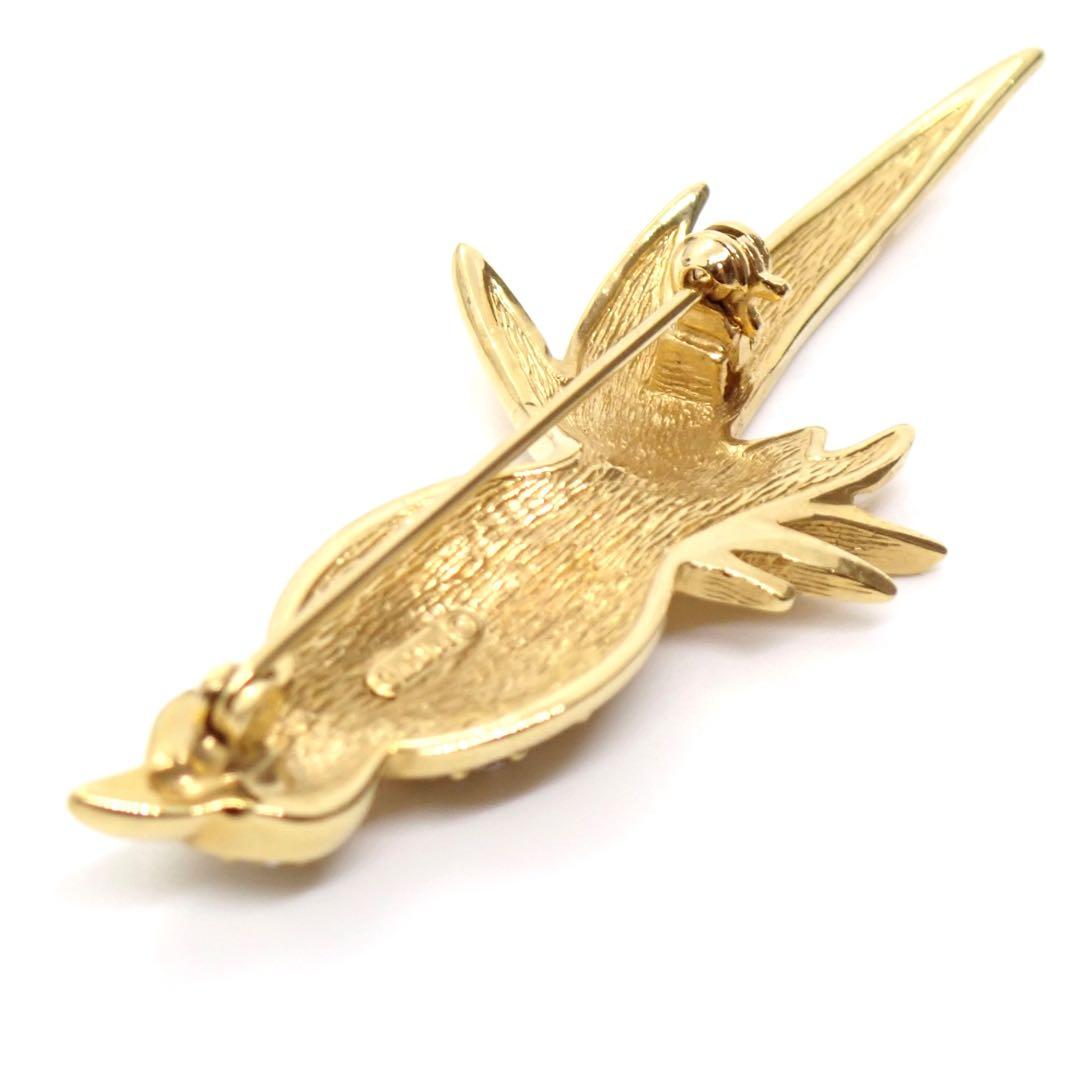 希少✨ Dior ブローチ ストーン 鳥 バード 動物 アニマル