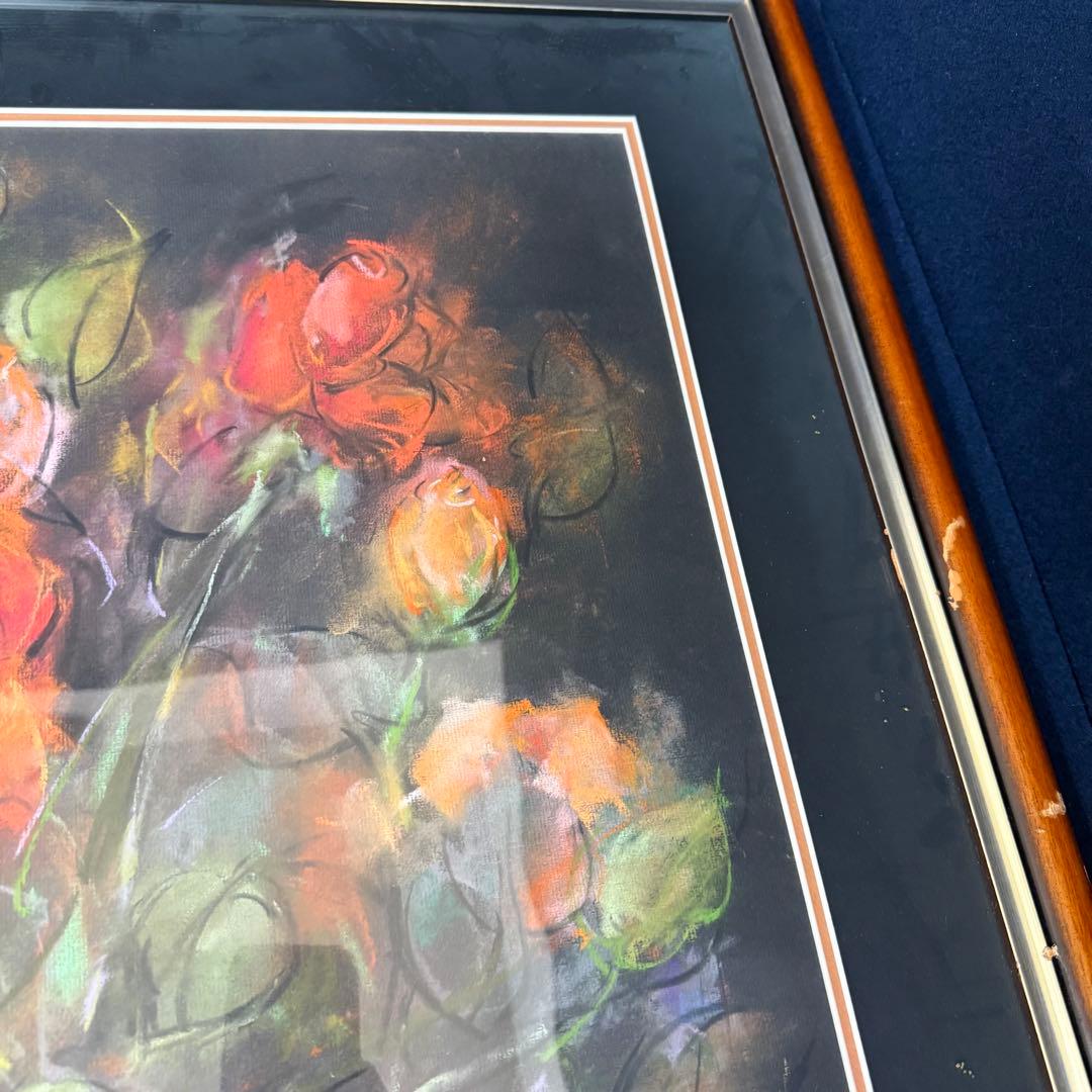 アゴタ ヴァルガ AGOTA VARGA 絵画 薔薇 バラ 花 パステル画