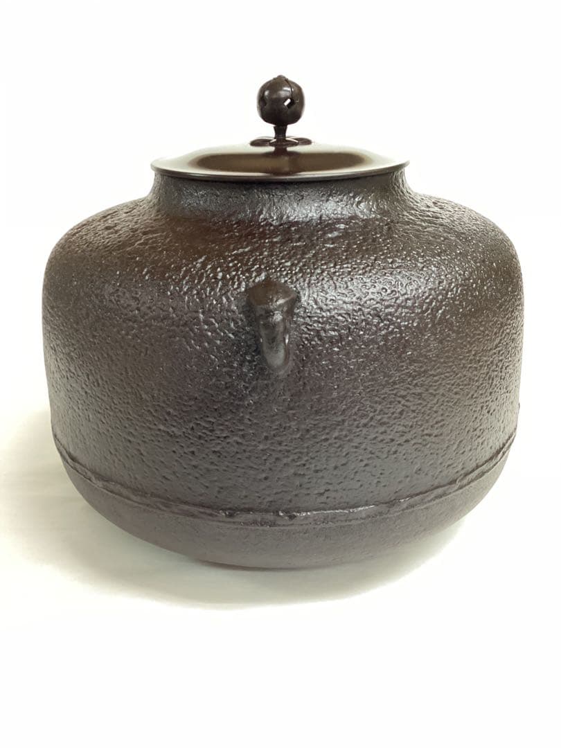 茶道具 新品 有美釜 炉用 阿弥陀堂 釜 化粧箱入