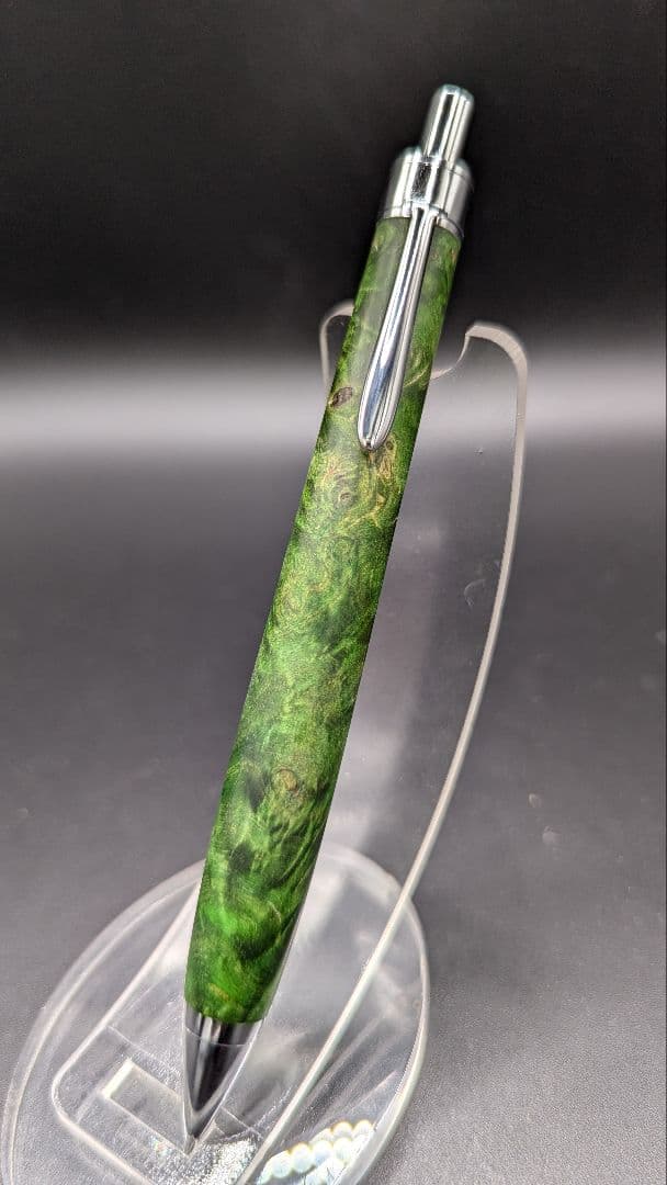 395ペン工房翌檜　スタビライズドウッドバーチバール　木軸シャーペン　ボールペン