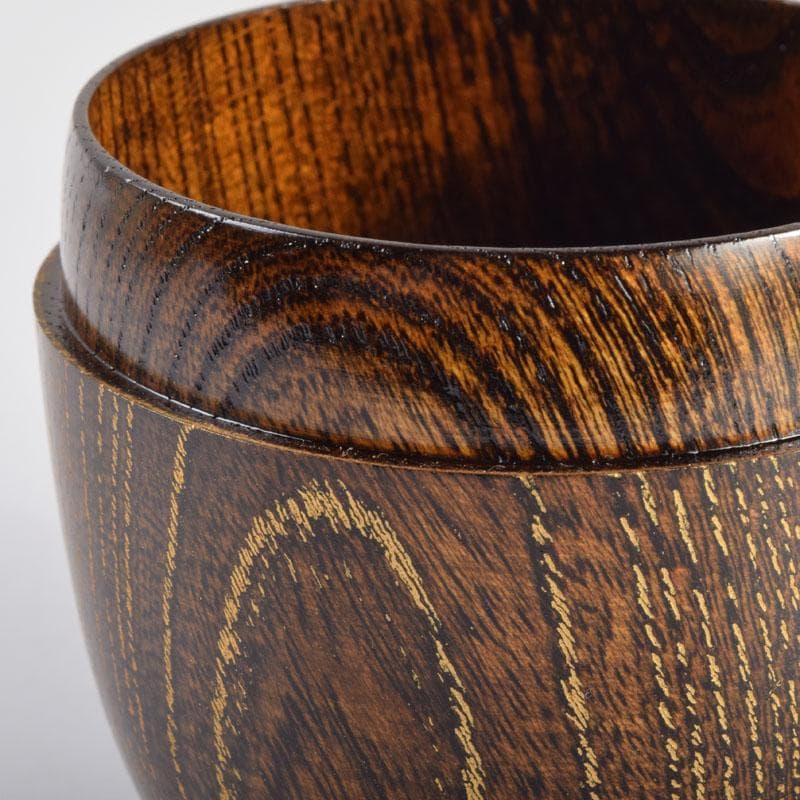 茶道具　山中塗　福田芳朗作　欅神代塗　中棗　共布共箱　V　8648