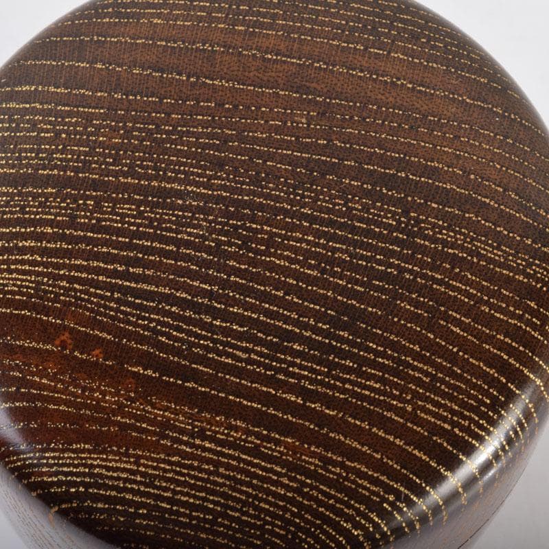 茶道具　山中塗　福田芳朗作　欅神代塗　中棗　共布共箱　V　8648