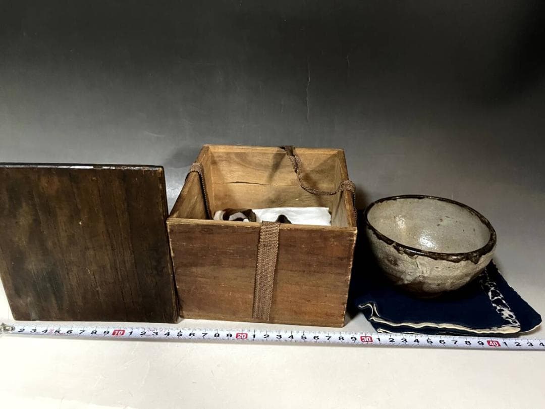 酒杯■古唐津 鯨皮 江戸期 古唐津名品 桐箱 書付有 酒器 酒杯 茶碗時代骨董■